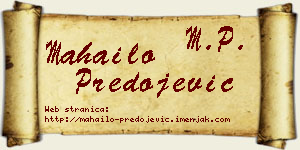 Mahailo Predojević vizit kartica